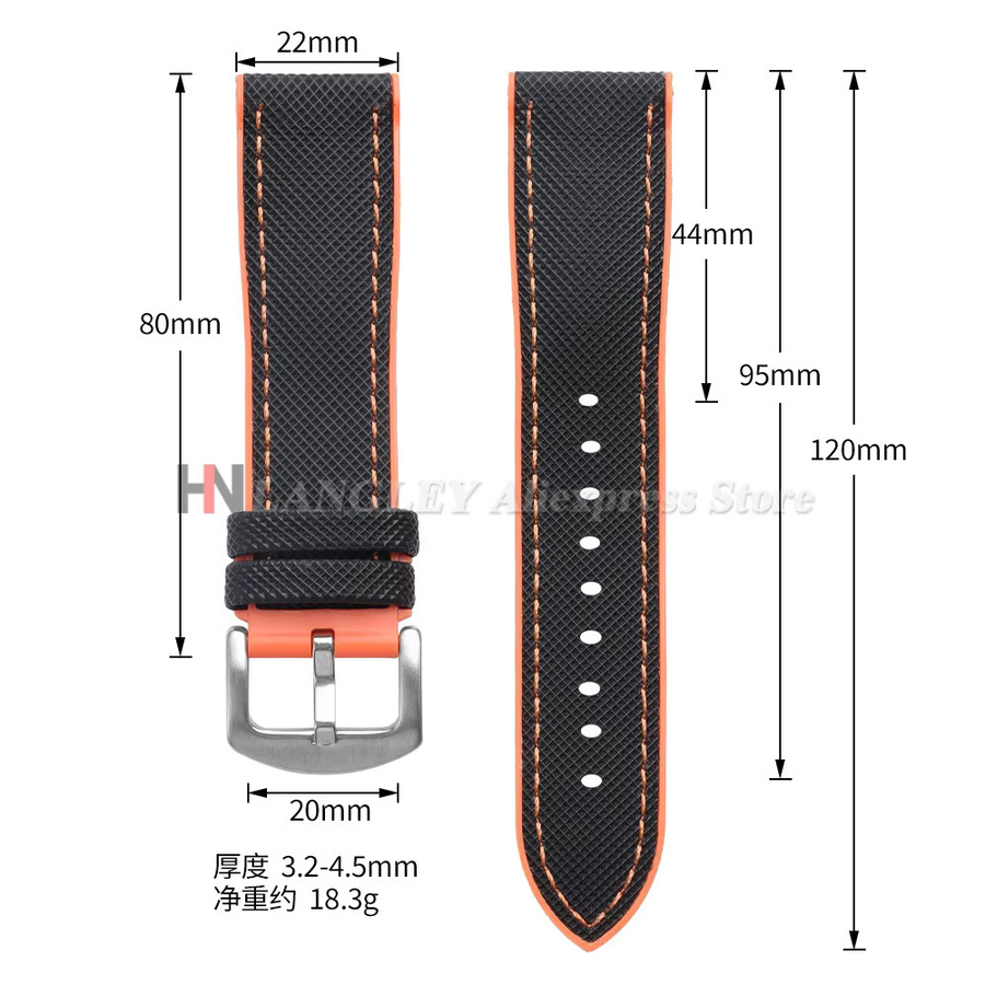 Uhrenarmband Langley, Silikon, Schwarz, Unisex, Wasserdicht - Bild 3