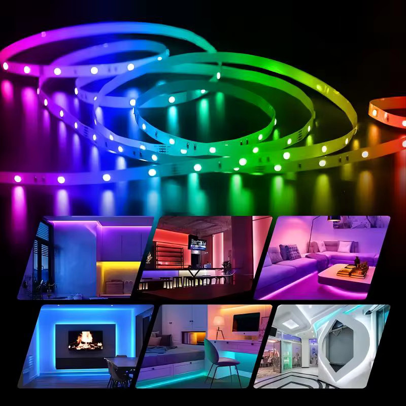 RGB LED-Streifen 40m mit USB-Anschluss, Multicolor Lichterkette mit Fernbedienung, Timer-Funktion und Musik-Synchronisation - Bild 3