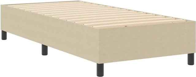 vidaXL Boxspringbett aus Cordstoff in Grau-Grün-Beige, B/T/H: 100 x 200 x 35 cm - Bild 1
