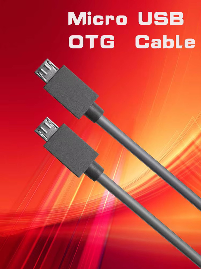 HDmatters Micro-USB auf Micro-USB OTG-Adapter und Datenkabel in Schwarz und Grau - Bild 5