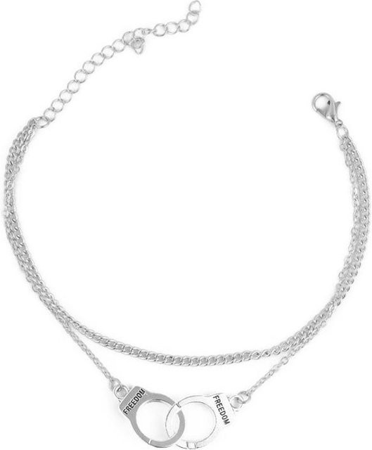 Zorioneko Fußkette, Doppelschicht, Silber, Damen - Bild 1