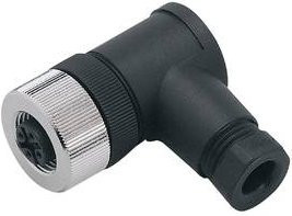 ifm Electronic E11714 Sensor-Aktor-Steckverbinder, unkonfektionierte Buchse, gewinkelt, 5 Polzahl, schwarz - Bild 1