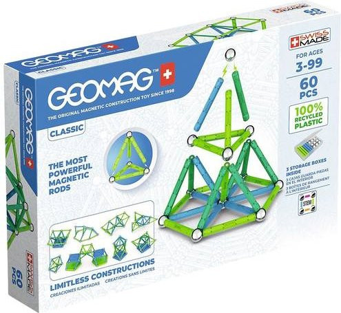 Geomag CLASSIC 272 GREEN Line, Bauteilset, 60-teiliges Set, ab 3 Jahre - Bild 1