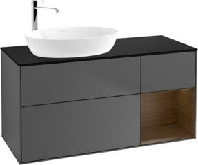 V&B Waschtischunterschrank Finion in Anthrazit, Breite: 120 cm, Tiefe: 50,1 cm, Höhe: 50,1 cm - Bild 1