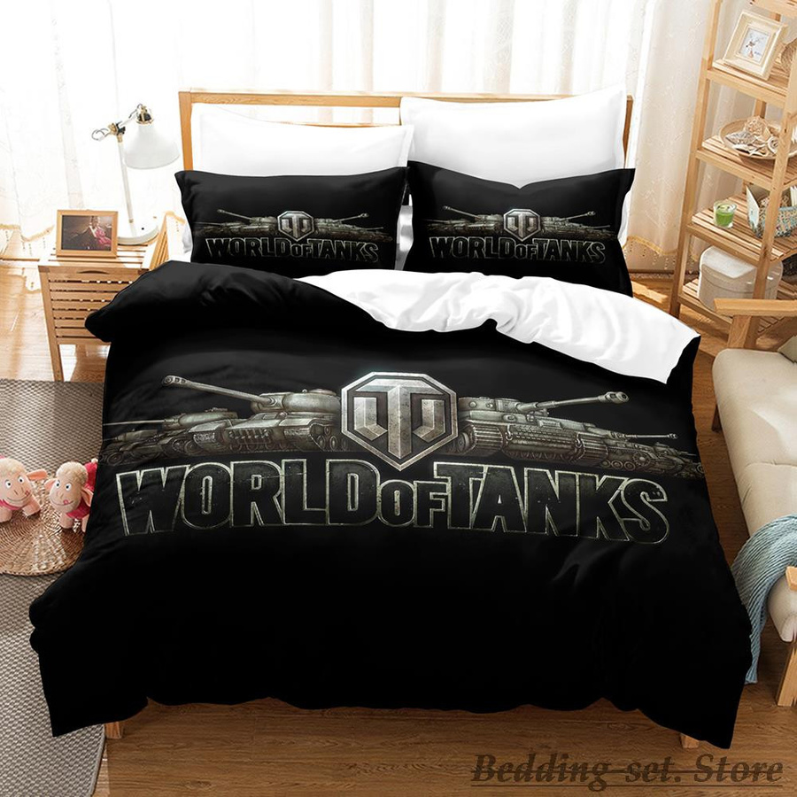 World Of Tanks Bettwäsche Set für Erwachsene und Kinder, 3-teiliges Bettbezug Set, B/H: 135 x 200 cm - Bild 1
