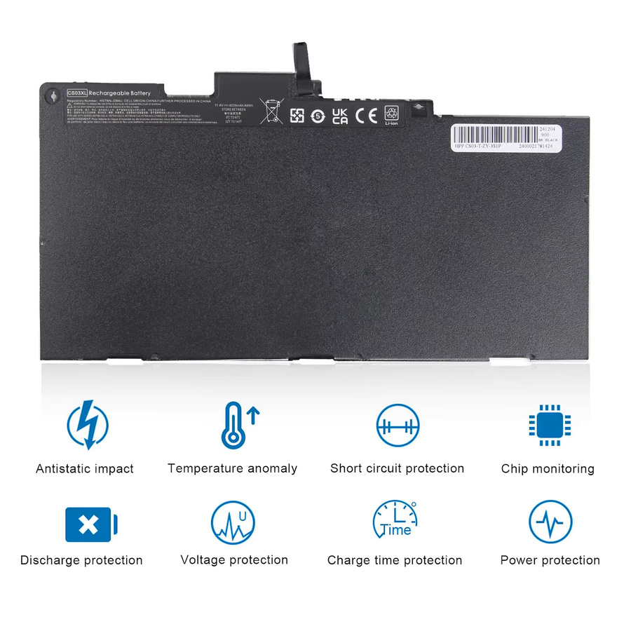 Oyomba CS03XL TA03XL Li-Ion Akku für HP EliteBook 745 755 840 850 G3 G4 848 G3 ZBook 15u G3 G4 in Schwarz - Bild 4