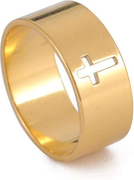 YULIN Kreuzringe, Edelstahl, Gold, Unisex - Bild 1