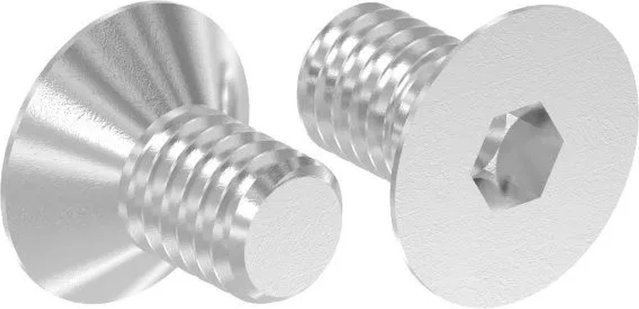 FeNau Senkkopfschraube aus Edelstahl V2A mit Innensechskant ISO 10642, Farbe: Silber, Durchmesser: 6 mm, Länge: 10 mm - Bild 1