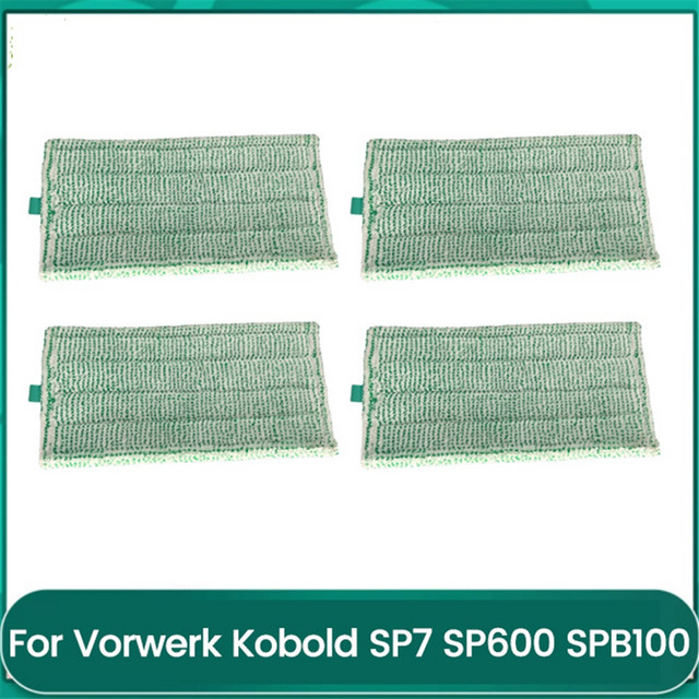 4er-Set Mikrofaser-Mopptücher für Vorwerk Kobold SP7 SP600 SPB100, grün, wiederverwendbar und waschbar - Bild 1