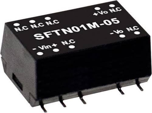 Mean Well SFTN01L-15 DC/DC-Wandlermodul 1W 67mA Schwarz mit Barrel-Plug - Bild 1