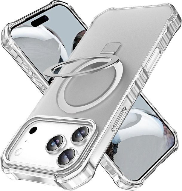 Just Case MagSafe Handyhülle für iPhone 17 Pro und iPhone 17 Pro Max, transparent, stoßfest mit integriertem Ständer - Bild 1