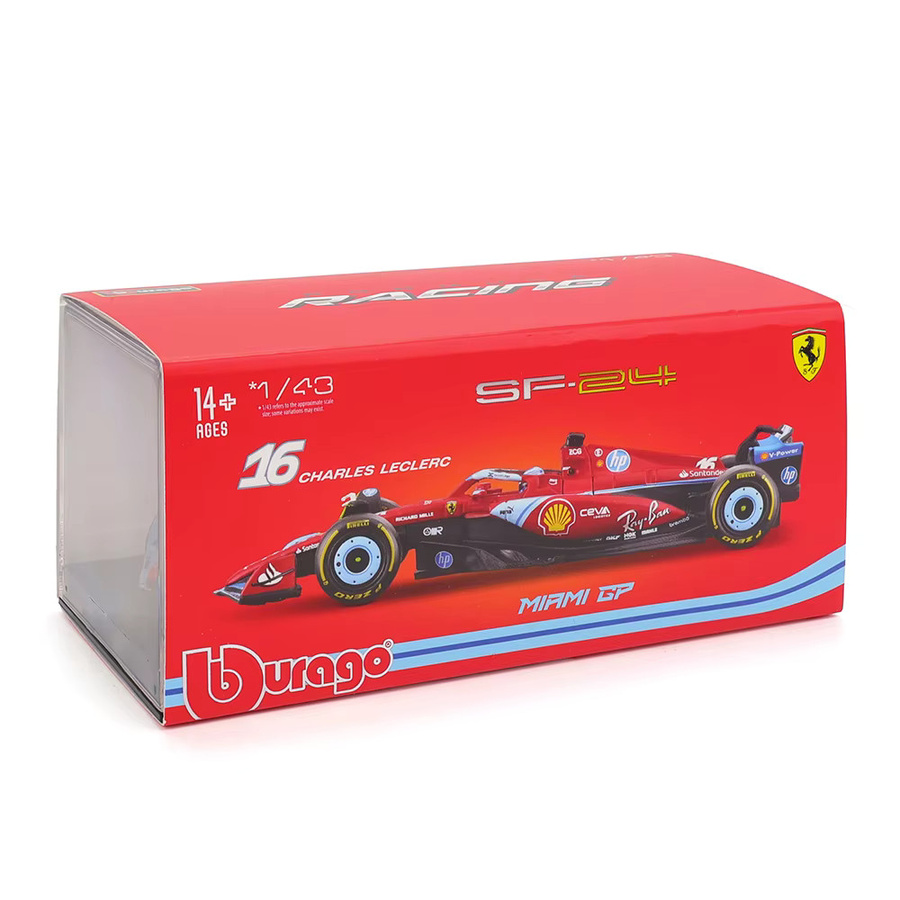 Bburago Ferrari SF24 Miami Grand Prix, Automodell, 1:43, ab 14 Jahren - Bild 2