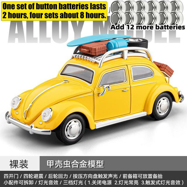 Volkswagen Käfer Camping Modifiziert, Modellauto, 1:24, Metall, mit Licht und Sound, ab 14 Jahren - Bild 1