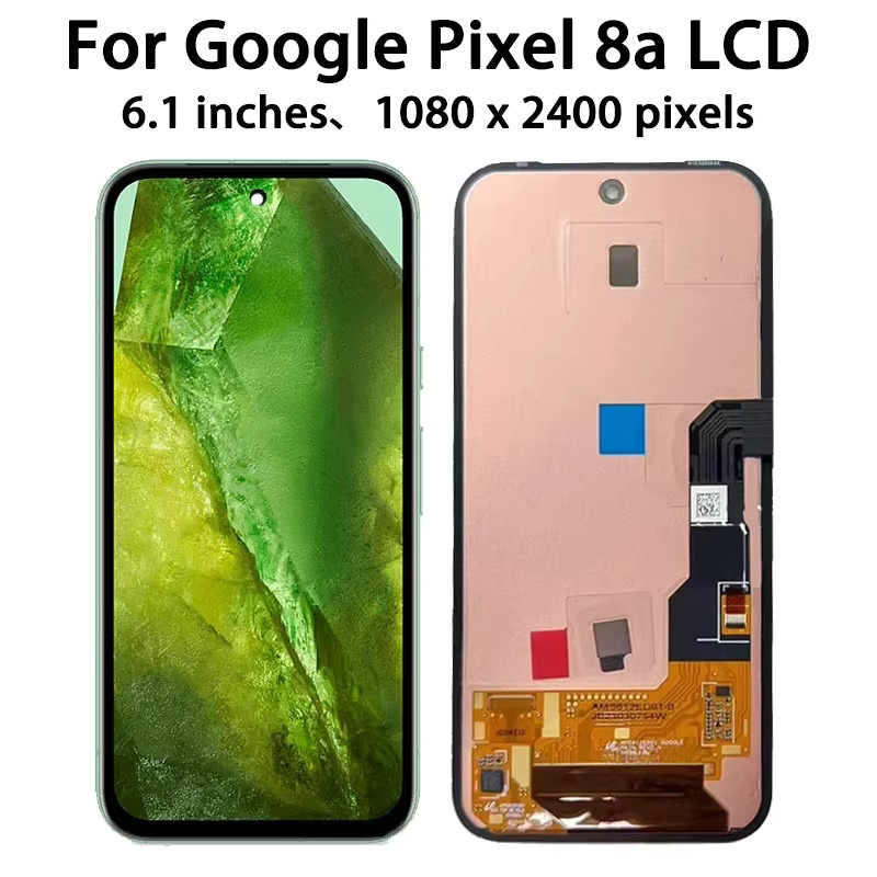 AMOLED 120Hz LCD Display mit Touchscreen Digitizer Montage für Google Pixel 8a in Schwarz - Bild 2