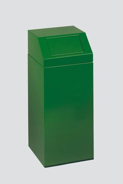 PROREGAL Selbstlöschender Wertstoffsammler Glas Grün aus verzinktem Stahl, 47 Liter, H x B x T: 79 x 32 x 32 cm - Bild 1