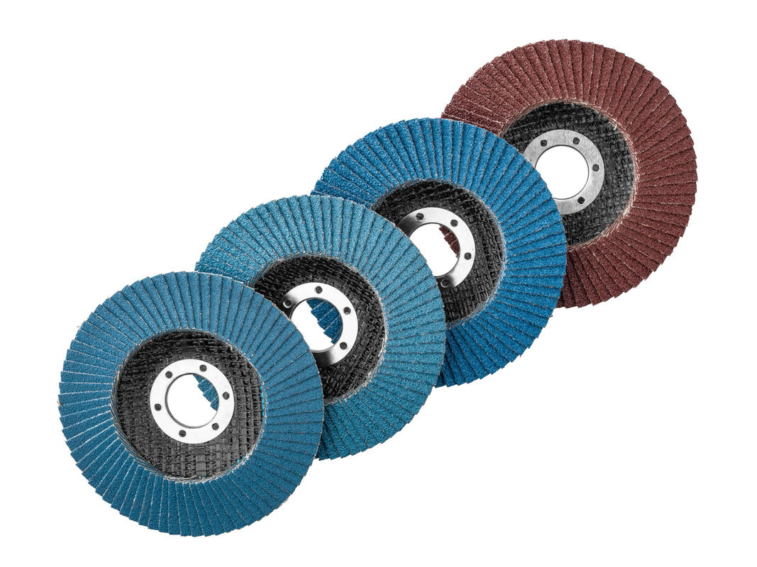 Parkside Fächerscheiben-Set für Winkelschleifer mit Klettschleifteller und Schleifpapier, Durchmesser: 125 mm, 4-teilig, Mehrfarbig - Bild 2