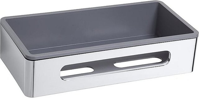 Brillantbad BYTRO Seifenkorb aus Kunststoff in Chrom poliert, Farbe: Silber, B/T/H: 27,9 x 13,9 x 6,5 cm - Bild 1