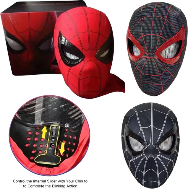 Bandai Marvel Miles Spider-Man 1:1 Rollenspielmaske, mit beweglichen Augen, ab 18 Jahren - Bild 1