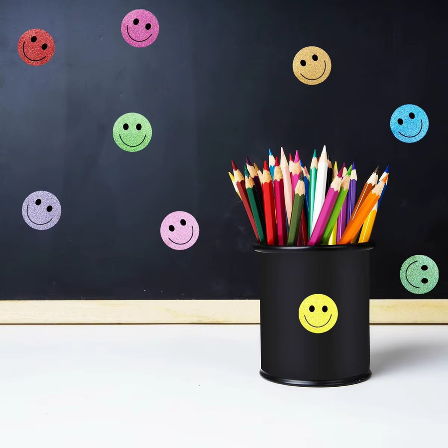 500 Stück runde Papieraufkleber mit Smiley-Motiv in Mehrfarben als Belohnungsaufkleber für Lehrer und Kinder - Bild 4