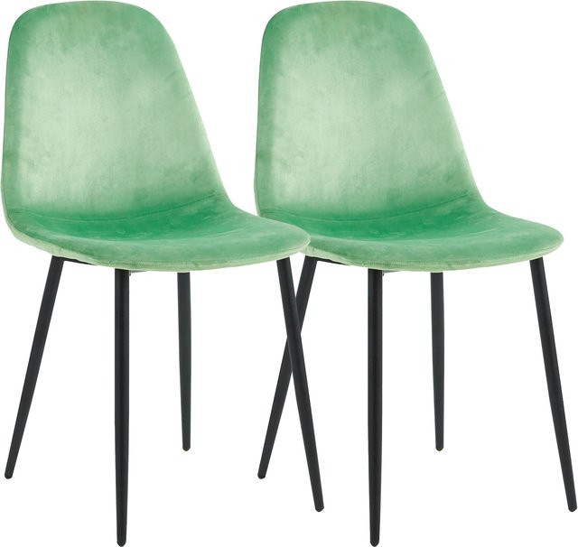 VCM 2er Set Esszimmerstühle Fiolo im skandinavischen Design gepolstert - Bild 1