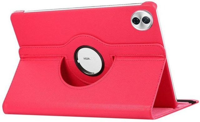 Smart Case Hülle für Huawei Honor Pad 10 12.1 Zoll aus PU-Leder in Pink mit 360 Grad drehbarem Klappständer - Bild 1