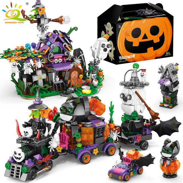 Huiqibao Halloween Hauszug Modellbau, 6 in 1, ab 6 Jahren - Bild 1