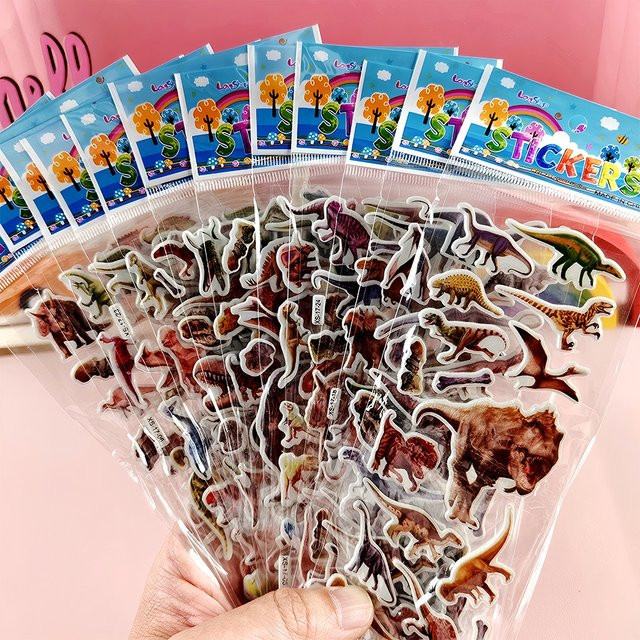 Keeppley Dinosaurier-Blasenaufkleber, 12-teiliges Set, multicolor - Bild 1