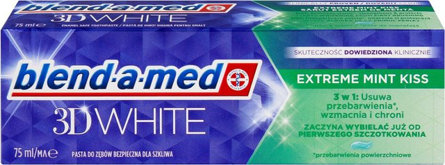 Blend-A-Med 3D White Extreme Mint Kiss Aufhellende Zahnpasta, 75 ml - Bild 1