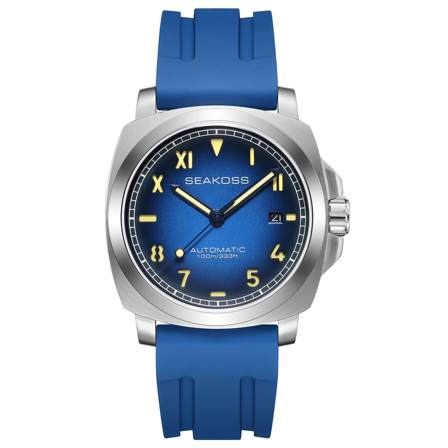 SEAKOSS Armbanduhr, Automatik, Edelstahl, 40 mm, Herren, Blau - Bild 5