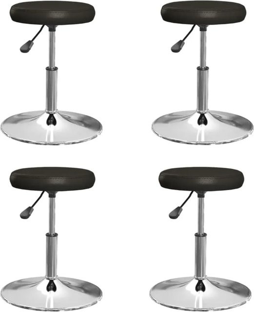 Set aus 4 vidaXL Esszimmerstühlen in Schwarz aus Kunstleder mit 360 Grad Drehsitzfunktion - Bild 1