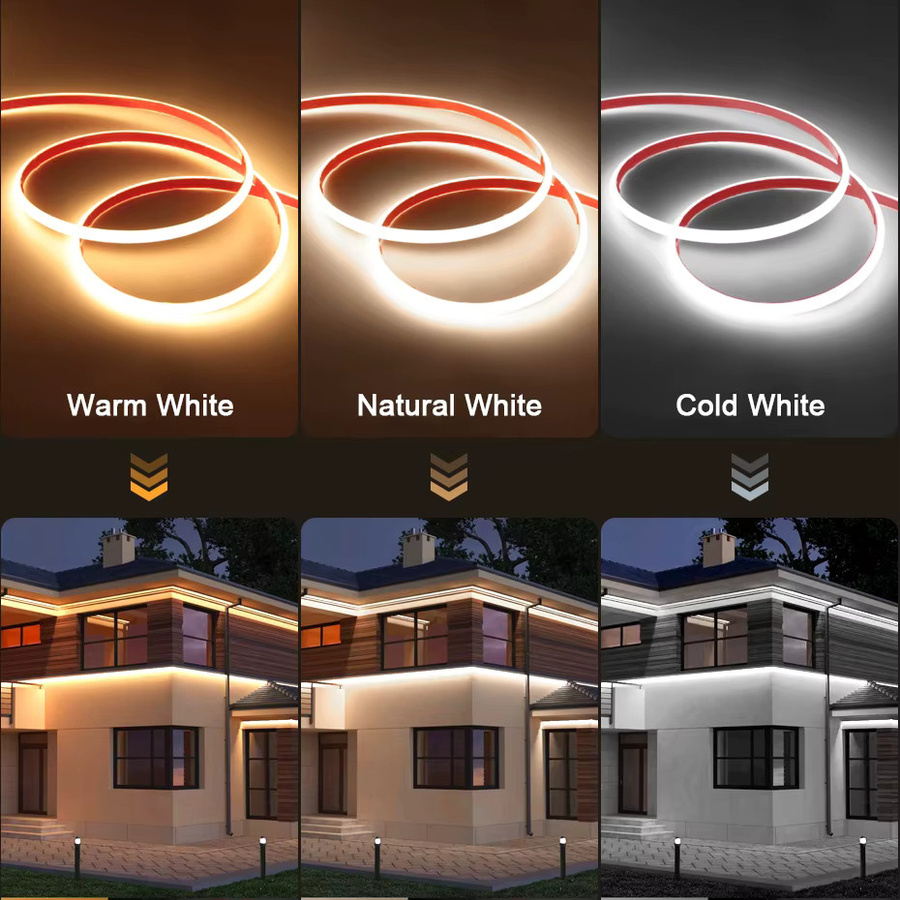 Asign COB LED-Lichtband weiß, 220V, IP65 wasserdicht, selbstklebend, flexibel mit EU-Netzstecker - Bild 2