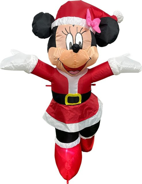 Disney Aufblasbarer Deko-Aufsteller Minnie Maus in Rot, Höhe: 125 cm - Bild 1