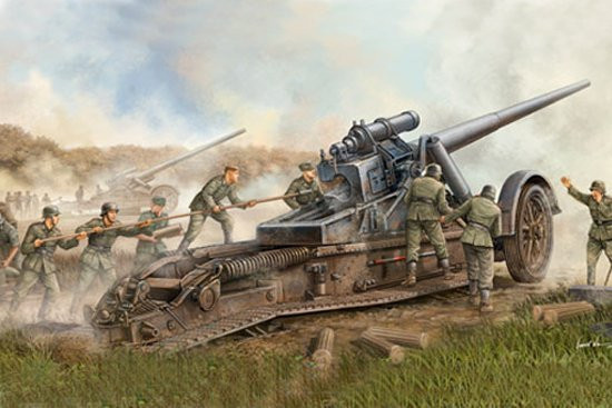 Trumpeter German 17cm Kanone 18 Heavy Gun, Modellfahrzeug, 1:35, Grau - Bild 1