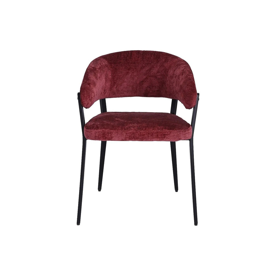 Vente-unique Stuhl Avrela Modern in Bordeaux mit Stoffbezug und Armlehnen - Bild 2