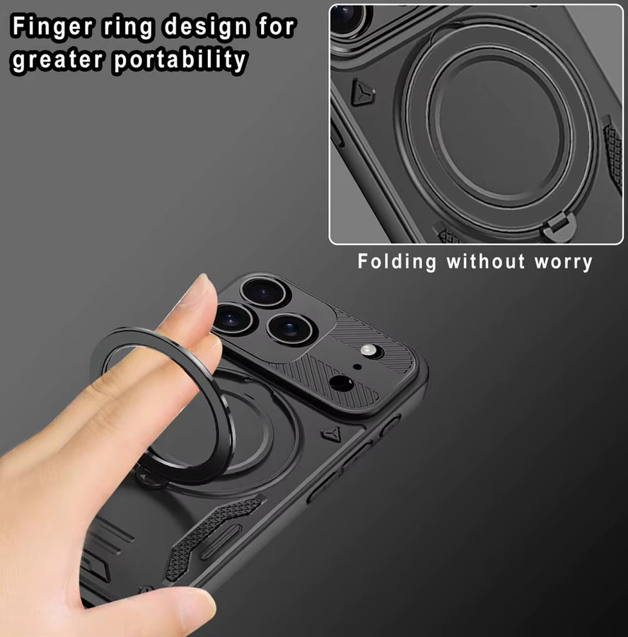 Stoßfeste CYYWN Schutzhülle für iPhone 12 bis iPhone 17 Pro Max mit Ringhalterung und Magnethalterung in Multicolor und Purple - Bild 3