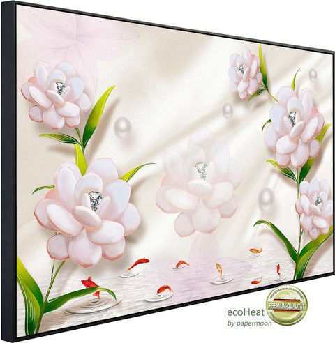papermoon EcoHeat Infrarotheizung mit Blumenmuster in Bunt und Matt-Effekt - Bild 1