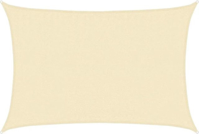 Furnicato Sonnensegel aus HDPE in Creme, Rechteckig, 5 x 5 m - Bild 1