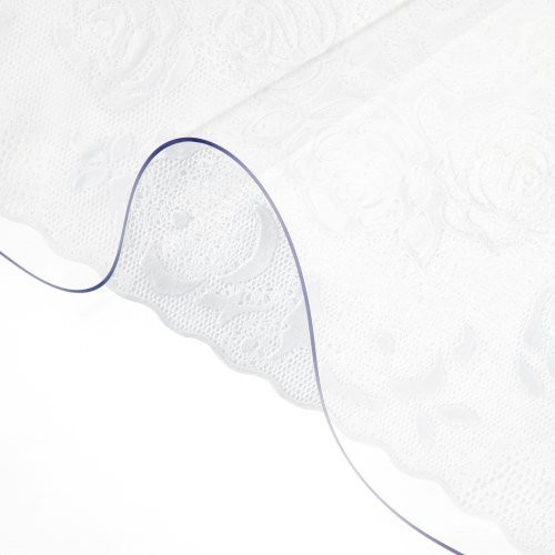 VEVOR Transparente Tischdecke aus PVC, Rechteckige Tischschutzmatte, Wasserabweisend und Pflegeleicht, B/T: 91,4 x 152,4 cm - Bild 1