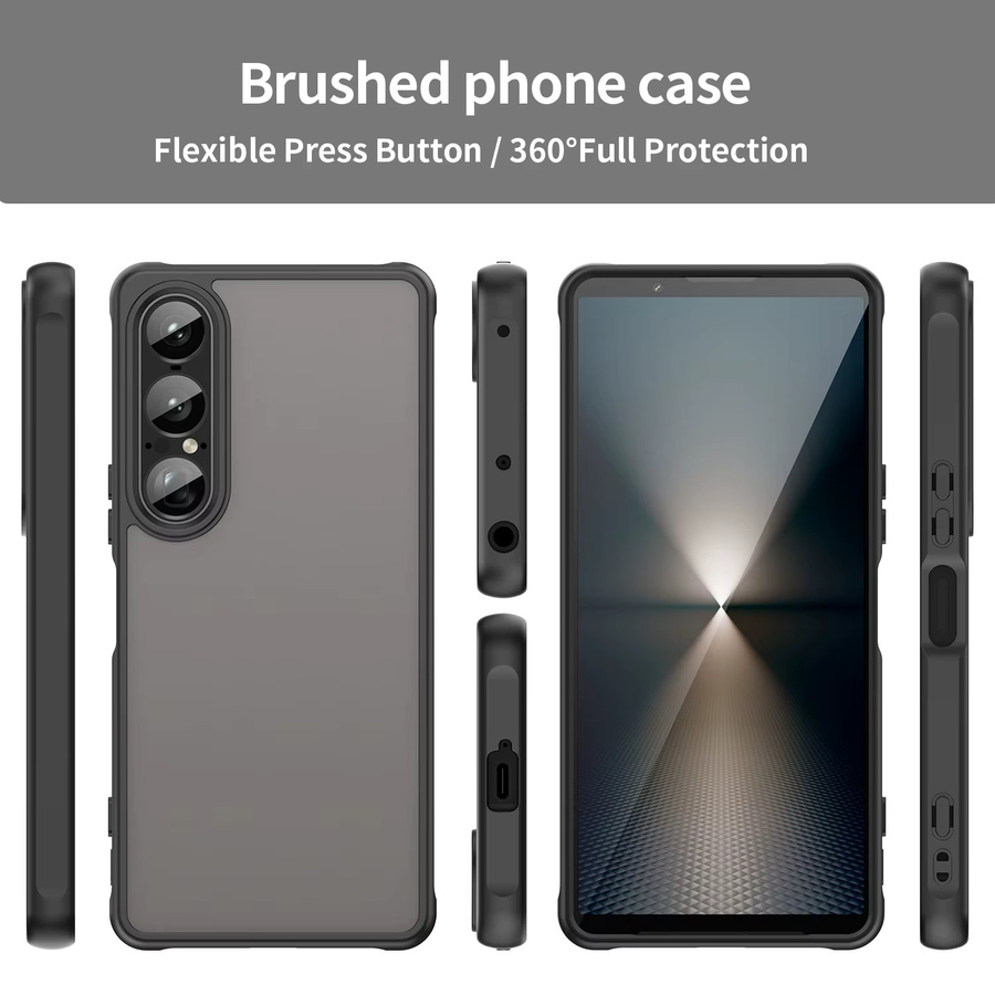 Stoßfeste Silikon-Hartschale Handyhülle mit Rüstungsstoßstange für Sony Xperia 1 VII in Blau - Bild 3
