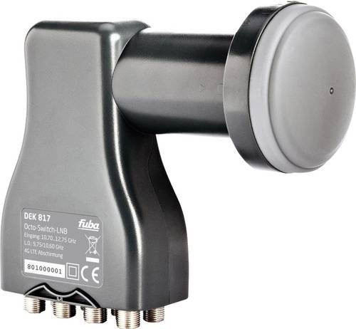 Fuba DEK 817 Octo-LNB Universal mit 8 Teilnehmern und 40mm Feedaufnahme in Grau - Bild 1