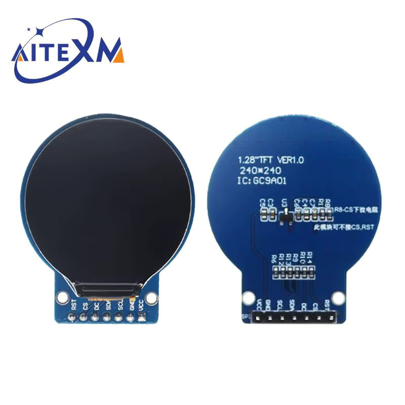YANXD Rundes TFT LCD Display Modul mit 1,28 Zoll, RGB 240x240 Pixeln, GC9A01 Treiber und 4-Draht SPI Schnittstelle für Arduino - Bild 2