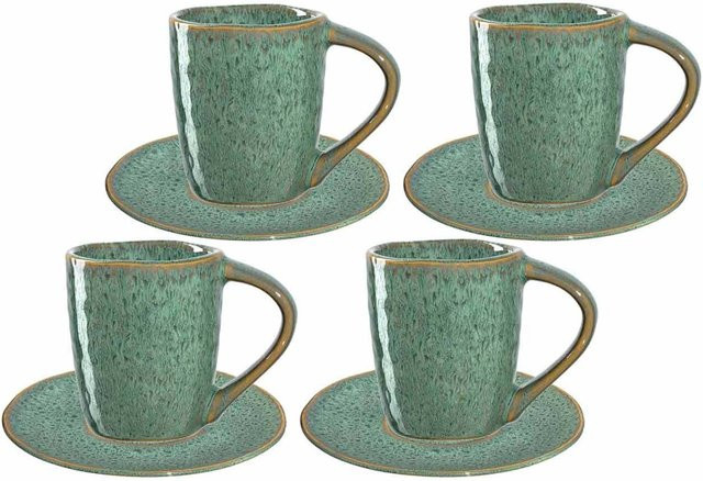 Leonardo Matera Espressotassen Set 8-teilig Grün aus Keramik - Bild 1