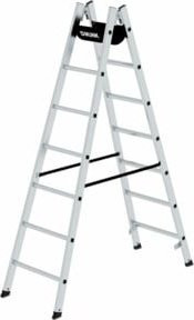 MUNK Aluminium-Stehleiter mit 2 x 7 Sprossen in Silber, max. 150 kg Belastbarkeit - Bild 1