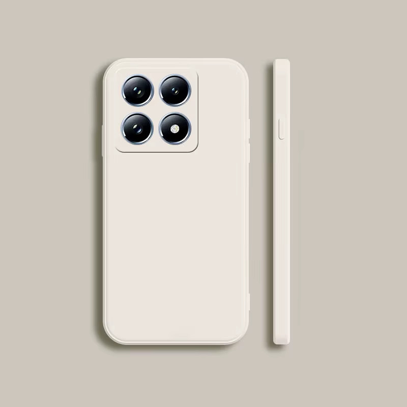 Quadratische Silikon-Schutzhülle für Xiaomi Mi 14T, 14T Pro, 15T und 15T Pro in Grau - Bild 2