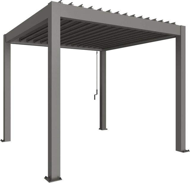 Biohort Pergola mit Lamellendach in Quarzgrau-Metallic, B/H/T: 312 x 255 x 312 cm - Bild 1