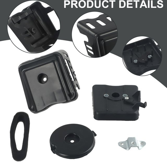 VIBRATITE Luftfilter-Set für Freischneider BC430, schwarze Reinigungsabdeckung für 43 cc, 49 cc und 52 cc Motoren - Bild 1