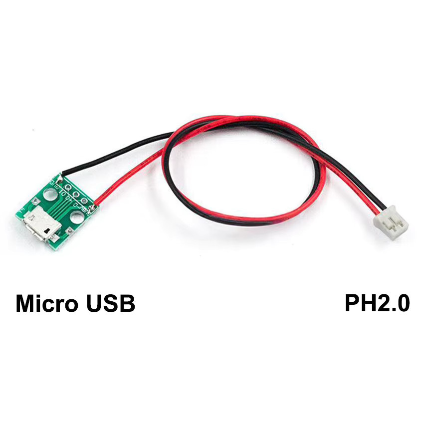 Micro USB und USB Typ-C Adapter Board mit gelöteten XH2.54 PH2.0 Terminal Drähten zum Testen von Ladekabeln - Bild 1