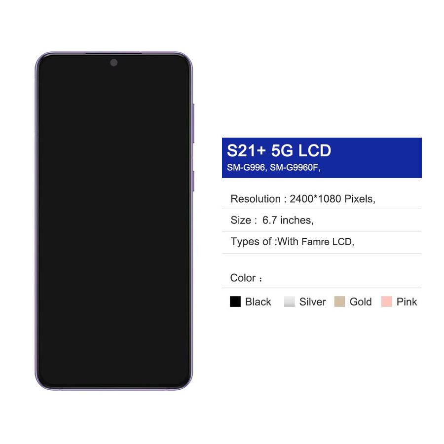 Samsung Galaxy S21 Plus 5G Ersatzdisplay mit Rahmen Super AMOLED Touchscreen in Schwarz 6,7 Zoll - Bild 3