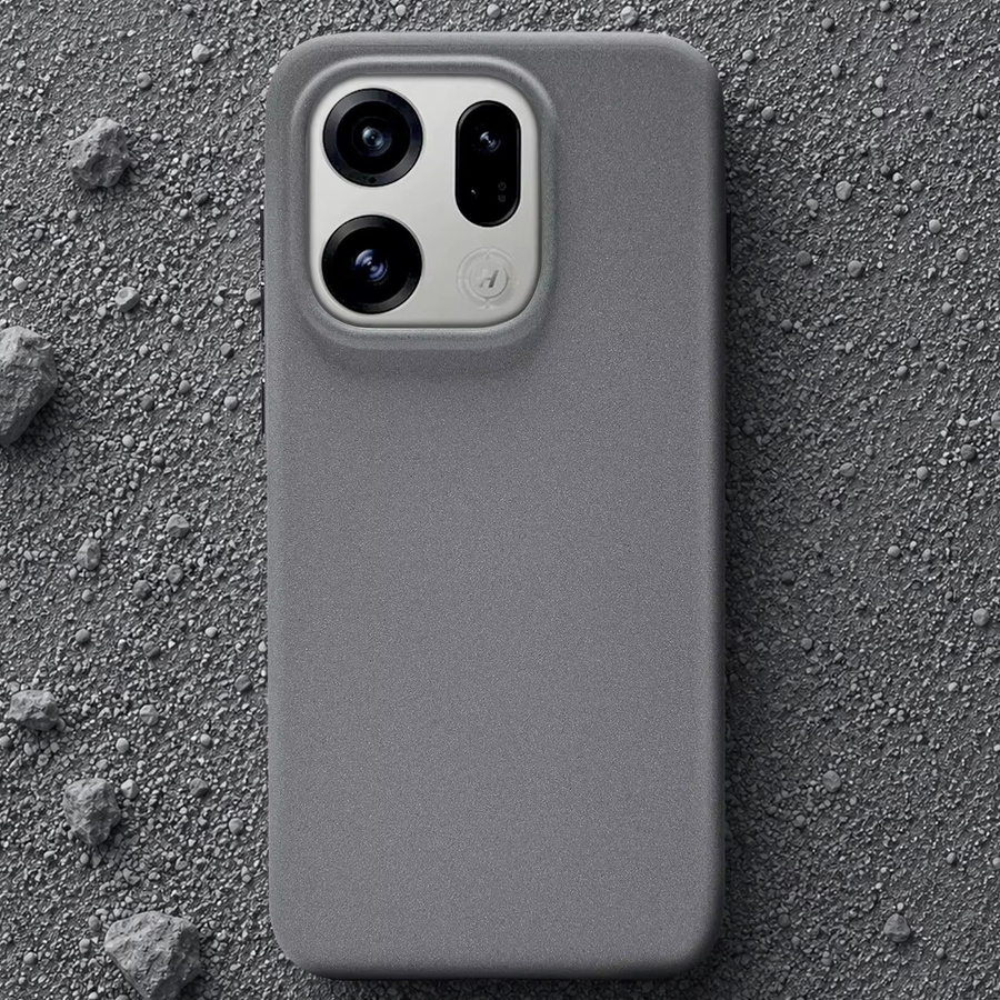 MagSafe kompatible Schutzhülle für Oppo Find X8 Ultra, Find X8s, Find X9 und Find X9s Pro in Grau mit Quartz Rock Design und Anti-Fingerprint Oberfläche - Bild 2