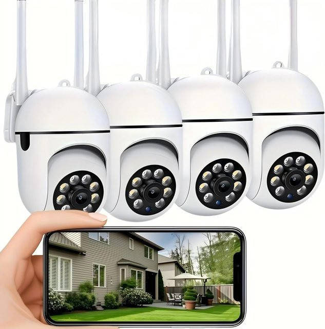 V360PRO 8MP WLAN IP PTZ Sicherheitskamera mit 8-fach Zoom, Tracking-Funktion, Zwei-Wege-Audio und Nachtsicht in Weiß - Bild 1